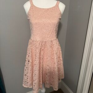 Pink Lace Kid's Dress by Zenzi XL